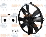 8EW 009 158-751 HELLA ventilátor kondenzátora klimatizácie 8EW 009 158-751 HELLA