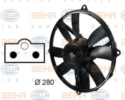 8EW 009 158-761 HELLA ventilátor kondenzátora klimatizácie 8EW 009 158-761 HELLA