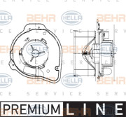 8EW 009 159-281 HELLA vnútorný ventilátor 8EW 009 159-281 HELLA