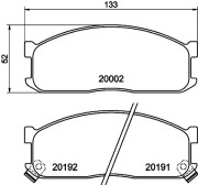 8DB 355 006-211 Sada brzdových destiček, kotoučová brzda HELLA