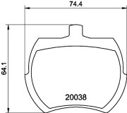 8DB 355 007-081 HELLA sada brzdových platničiek kotúčovej brzdy 8DB 355 007-081 HELLA