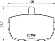 8DB 355 006-361 Sada brzdových destiček, kotoučová brzda HELLA