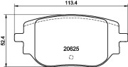 8DB 355 044-341 Sada brzdových destiček, kotoučová brzda HELLA