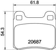 8DB 355 007-321 Sada brzdových destiček, kotoučová brzda HELLA