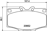 8DB 355 007-301 Sada brzdových destiček, kotoučová brzda HELLA