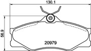 8DB 355 017-661 Sada brzdových destiček, kotoučová brzda HELLA