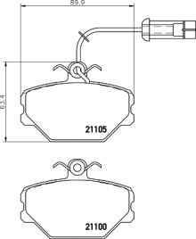 8DB 355 006-191 Sada brzdových destiček, kotoučová brzda HELLA