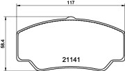 8DB 355 006-151 Sada brzdových destiček, kotoučová brzda HELLA