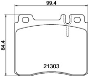 8DB 355 007-551 HELLA sada brzdových platničiek kotúčovej brzdy 8DB 355 007-551 HELLA