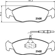 8DB 355 007-711 Sada brzdových destiček, kotoučová brzda HELLA