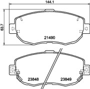 8DB 355 010-151 Sada brzdových destiček, kotoučová brzda HELLA