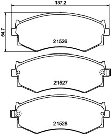 8DB 355 006-421 HELLA sada brzdových platničiek kotúčovej brzdy 8DB 355 006-421 HELLA