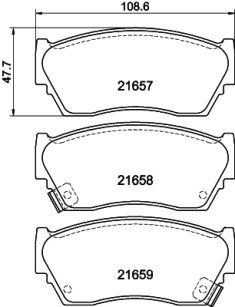 8DB 355 016-351 HELLA sada brzdových platničiek kotúčovej brzdy 8DB 355 016-351 HELLA