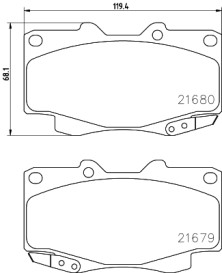 8DB 355 013-481 Sada brzdových destiček, kotoučová brzda HELLA