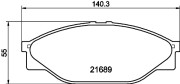 8DB 355 016-411 Sada brzdových destiček, kotoučová brzda HELLA