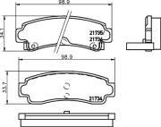 8DB 355 016-731 Sada brzdových destiček, kotoučová brzda HELLA