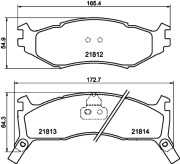 8DB 355 008-221 HELLA sada brzdových platničiek kotúčovej brzdy 8DB 355 008-221 HELLA