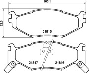 8DB 355 008-211 HELLA sada brzdových platničiek kotúčovej brzdy 8DB 355 008-211 HELLA