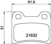 8DB 355 008-151 HELLA sada brzdových platničiek kotúčovej brzdy 8DB 355 008-151 HELLA