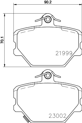 8DB 355 008-721 HELLA sada brzdových platničiek kotúčovej brzdy 8DB 355 008-721 HELLA