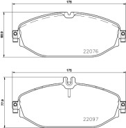 8DB 355 021-921 Sada brzdových destiček, kotoučová brzda HELLA