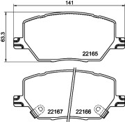 8DB 355 025-901 Sada brzdových destiček, kotoučová brzda HELLA