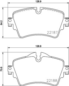 8DB 355 023-091 HELLA sada brzdových platničiek kotúčovej brzdy 8DB 355 023-091 HELLA