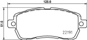 8DB 355 031-721 Sada brzdových destiček, kotoučová brzda HELLA