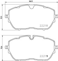 8DB 355 024-731 Sada brzdových destiček, kotoučová brzda HELLA