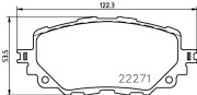 8DB 355 024-821 Sada brzdových destiček, kotoučová brzda HELLA