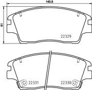 8DB 355 031-671 Sada brzdových destiček, kotoučová brzda HELLA