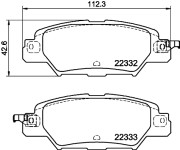 8DB 355 025-461 HELLA sada brzdových platničiek kotúčovej brzdy 8DB 355 025-461 HELLA