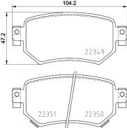 8DB 355 025-561 Sada brzdových destiček, kotoučová brzda HELLA