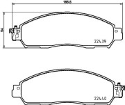 8DB 355 039-331 Sada brzdových destiček, kotoučová brzda HELLA