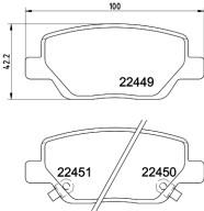 8DB 355 025-861 Sada brzdových destiček, kotoučová brzda HELLA