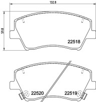 8DB 355 039-041 Sada brzdových destiček, kotoučová brzda HELLA