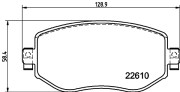 8DB 355 025-851 Sada brzdových destiček, kotoučová brzda HELLA