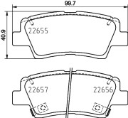 8DB 355 031-681 Sada brzdových destiček, kotoučová brzda HELLA