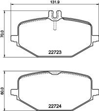 8DB 355 040-691 Sada brzdových destiček, kotoučová brzda HELLA