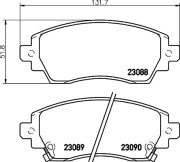 8DB 355 017-101 HELLA sada brzdových platničiek kotúčovej brzdy 8DB 355 017-101 HELLA