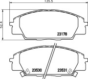 8DB 355 009-731 Sada brzdových destiček, kotoučová brzda HELLA