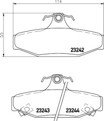 8DB 355 009-571 Sada brzdových destiček, kotoučová brzda HELLA