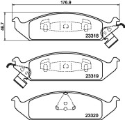 8DB 355 013-281 Sada brzdových destiček, kotoučová brzda HELLA