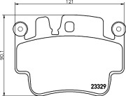 8DB 355 009-281 Sada brzdových destiček, kotoučová brzda HELLA