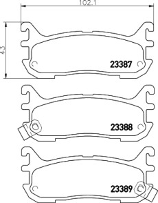 8DB 355 009-911 HELLA sada brzdových platničiek kotúčovej brzdy 8DB 355 009-911 HELLA