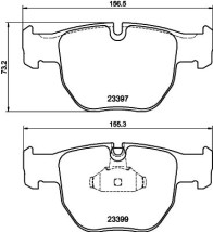 8DB 355 009-301 Sada brzdových destiček, kotoučová brzda HELLA