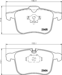 8DB 355 009-431 HELLA sada brzdových platničiek kotúčovej brzdy 8DB 355 009-431 HELLA