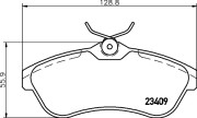 8DB 355 009-321 Sada brzdových destiček, kotoučová brzda HELLA