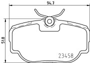 8DB 355 009-541 Sada brzdových destiček, kotoučová brzda HELLA