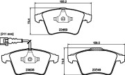 8DB 355 021-221 Sada brzdových destiček, kotoučová brzda HELLA